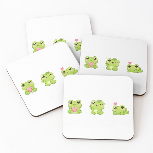 Item preview, Kawaii Green Cute Frog, Kawaii Frog Collection designed and sold by graphic-genie.