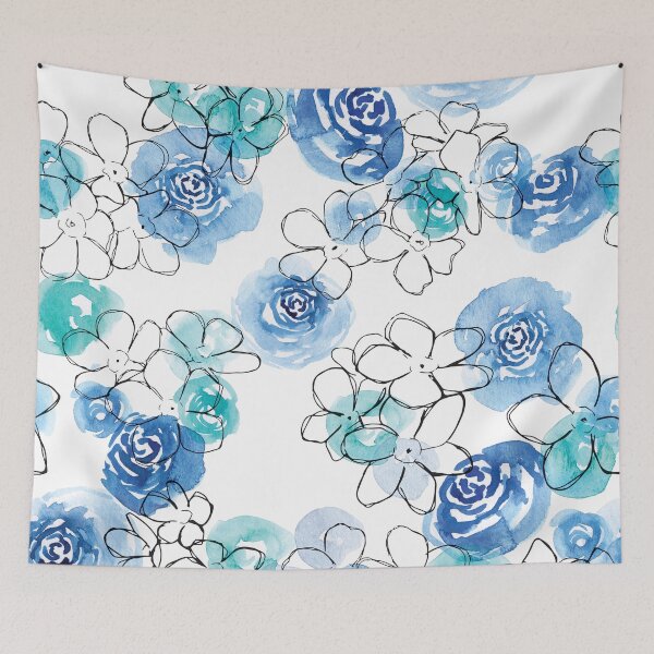 Item preview, Blue Floral #2 designed and sold by RebeccaFlaherty.