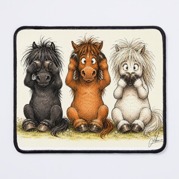 Item preview, PONY CARTOON (3 WISE PONIES designed and sold by IcarusBadger.