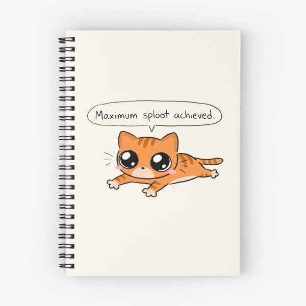 Item preview, Maximum Sploot Achieved Funny Orange Cat Sticker designed and sold by Mavie Bloom.
