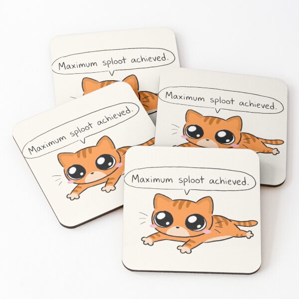 Item preview, Maximum Sploot Achieved Funny Orange Cat Sticker designed and sold by Art Fly.