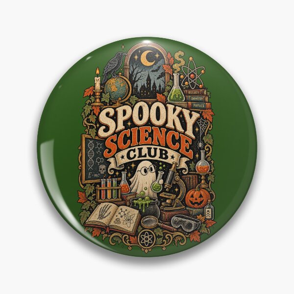 Item preview, Spooky Science Club Science Teacher Halloween Art designed and sold by inkaylindesign.