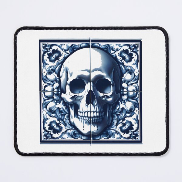 Item preview, Delft Tile With Skull No LIMITED EDITION designed and sold by S1LVERst.