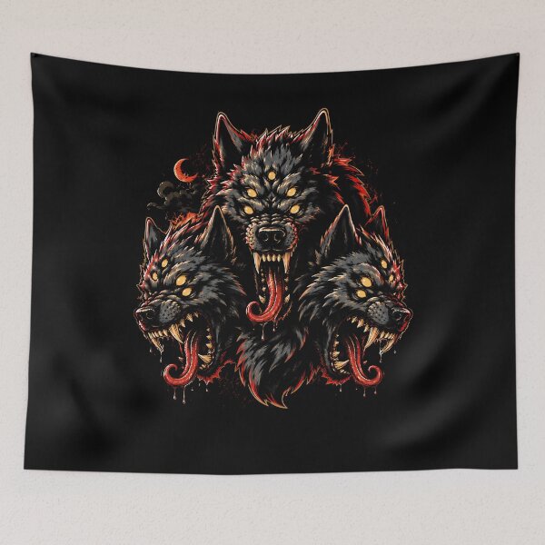 Item preview, Fierce Three-Headed Wolf Graphic Design designed and sold by rafaeltto.