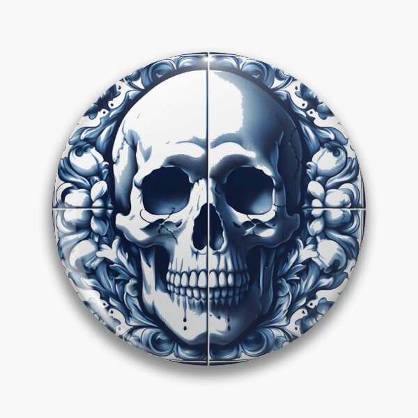 Item preview, Delft Tile With Skull No LIMITED EDITION designed and sold by S1LVERst.