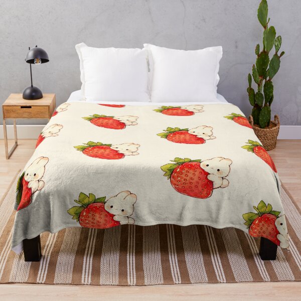 Item preview, Cute Bunny With Giant Strawberry designed and sold by jianina-alondra.