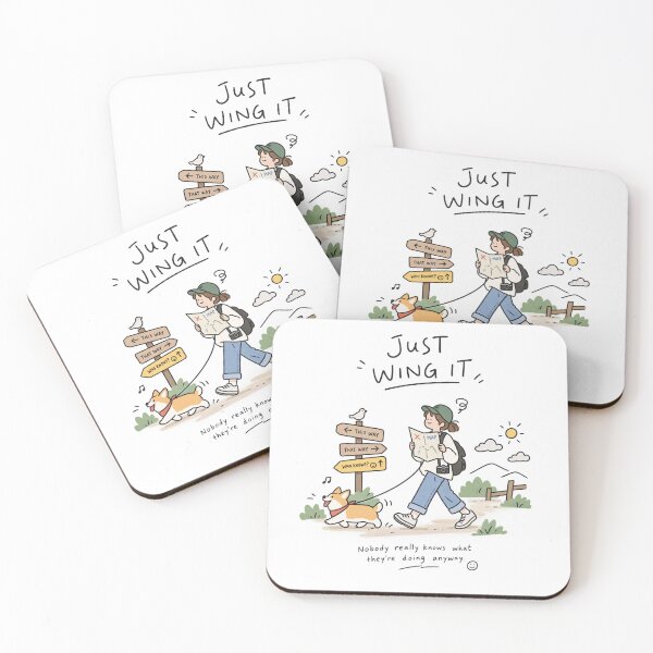 Item preview, Just Wing It | Funny Life Motivation designed and sold by zenarty design.