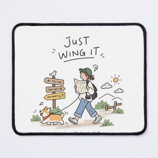Item preview, Just Wing It | Funny Life Motivation designed and sold by zenarty design.