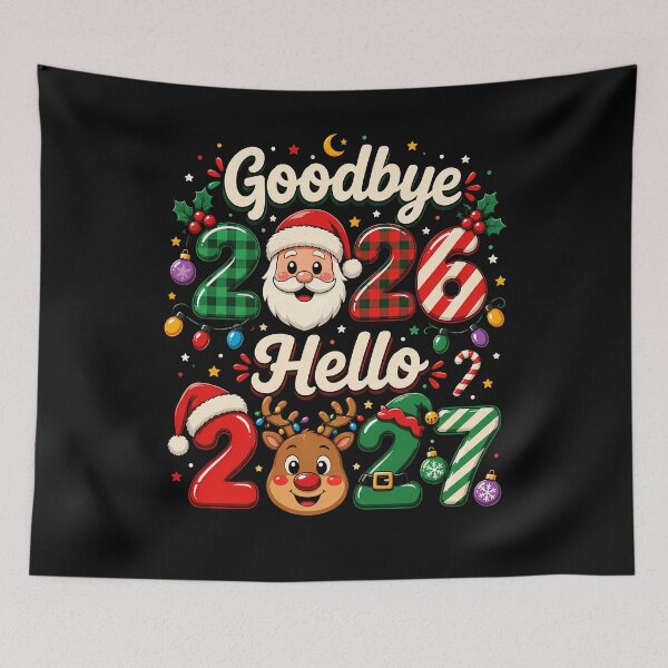 Item preview, Festive Santa and Reindeer New Year Design designed and sold by rafaeltto.