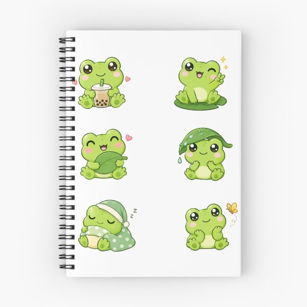 Item preview, Kawaii Green Cute Frog, Kawaii Frog Collection designed and sold by graphic-genie.