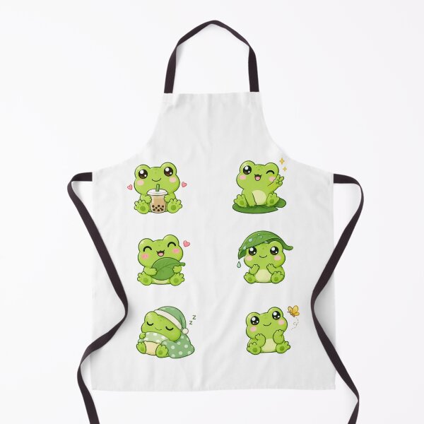 Item preview, Kawaii Green Cute Frog, Kawaii Frog Collection designed and sold by graphic-genie.