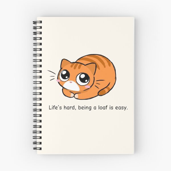 Item preview, Life Is Hard Being a Loaf Is Easy Funny Orange Cat designed and sold by Mavielle Blooms.