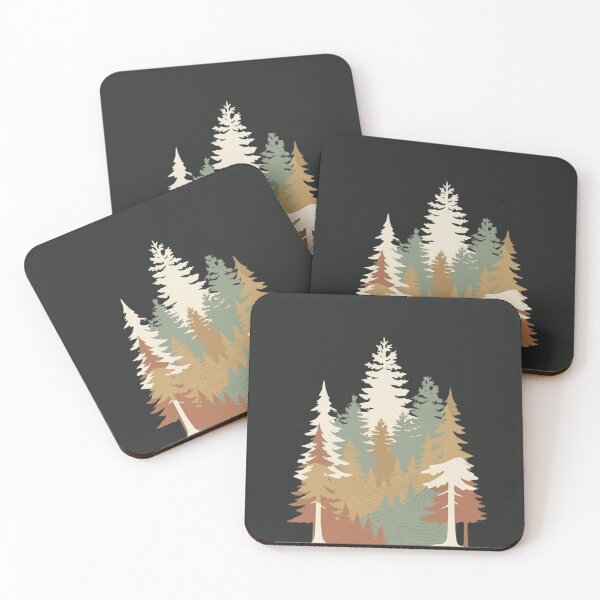 Item preview, Vintage Retro Forest Pine Trees Nature Outdoor Landscape designed and sold by Amr Darwish Graphic designer.