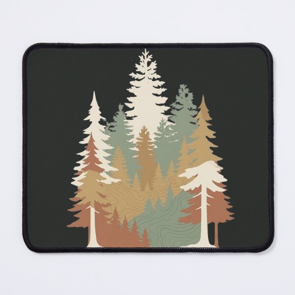 Item preview, Vintage Retro Forest Pine Trees Nature Outdoor Landscape designed and sold by Amr Darwish Graphic designer.