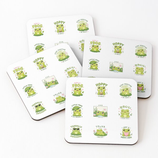 Item preview, Kawaii Green Cute Frog, Kawaii Frog Collection designed and sold by graphic-genie.
