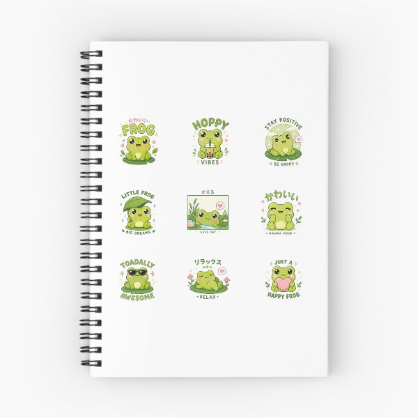 Item preview, Kawaii Green Cute Frog, Kawaii Frog Collection designed and sold by graphic-genie.