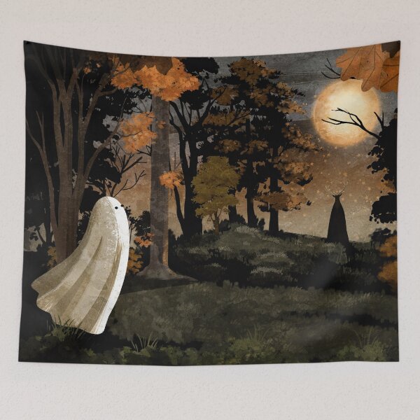 Item preview, Ghosts Of The Moon - Hunter Moon Landscape designed and sold by katherineblower.