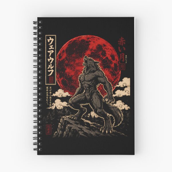 Item preview, Majestic werewolf under a blood moon designed and sold by rafaeltto.