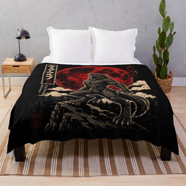 Item preview, Majestic werewolf under a blood moon designed and sold by rafaeltto.