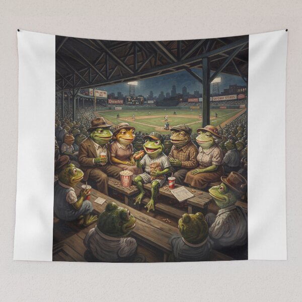 Item preview, Generation Of Frogs Enjoying A Baseball Game designed and sold by Home Decor Art.