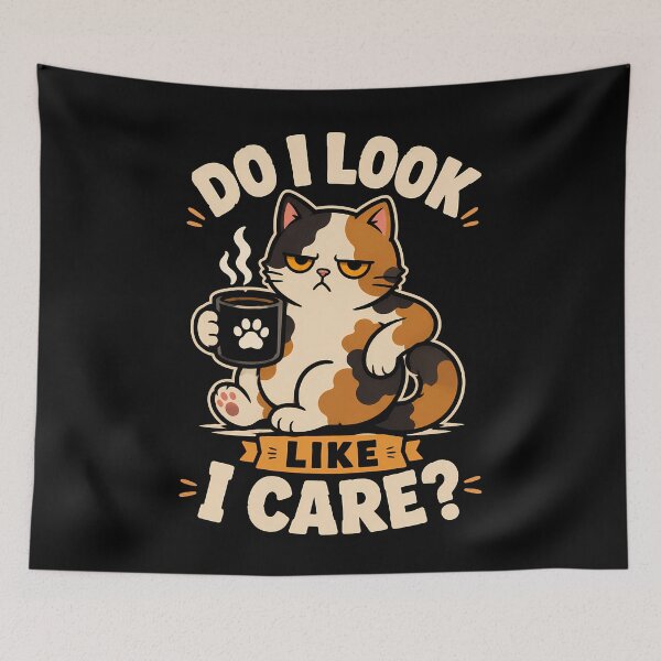 Item preview, Sassy cat with coffee mug design designed and sold by rafaeltto.
