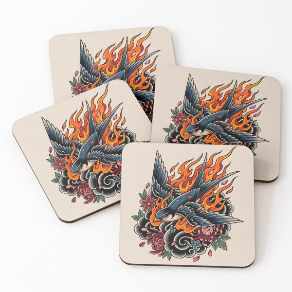 Item preview, Flame Swallow Tattoo designed and sold by Tnerv.