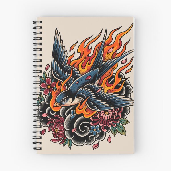 Item preview, Flame Swallow Tattoo designed and sold by Tnerv.