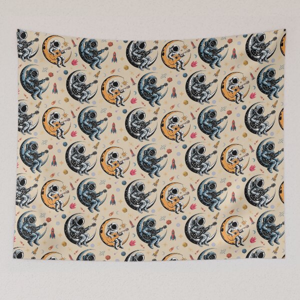 Item preview, Cosmic Astronaut Guitarist Moon Music designed and sold by Zanigold.