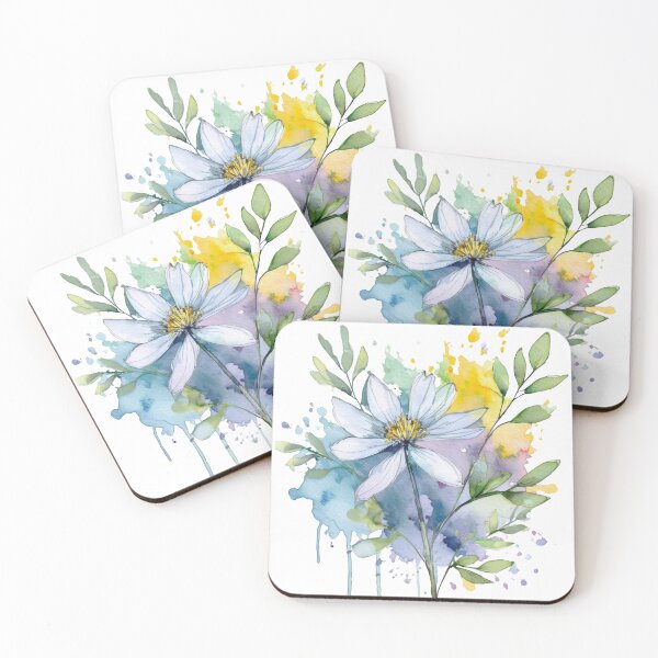 Item preview, Colorful Daisy Watercolor | Modern Delicate Floral Art designed and sold by Becky-Poppins.