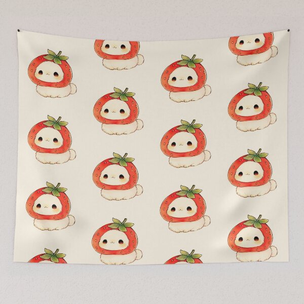 Item preview, Cute Bunny in Strawberry Costume designed and sold by jianina-alondra.