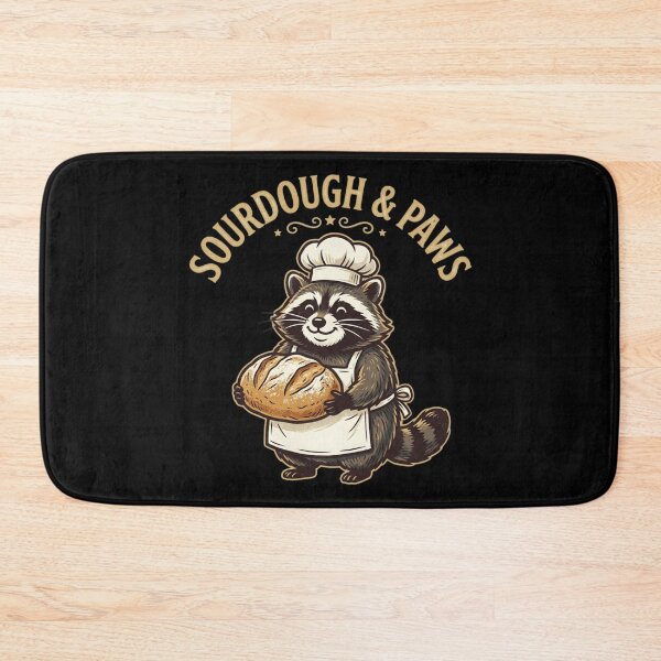 Item preview, Sourdough & Paws Raccoon Baker Funny Bread Baking & Raccoon Hobby Tee designed and sold by KreatoLab.