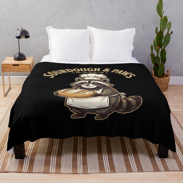 Item preview, Sourdough & Paws Raccoon Baker Funny Bread Baking & Raccoon Hobby Tee designed and sold by KreatoLab.