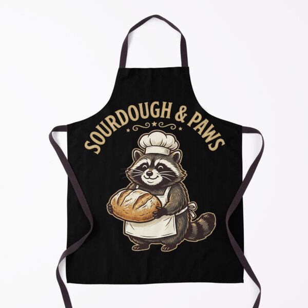 Item preview, Sourdough & Paws Raccoon Baker Funny Bread Baking & Raccoon Hobby Tee designed and sold by KreatoLab.