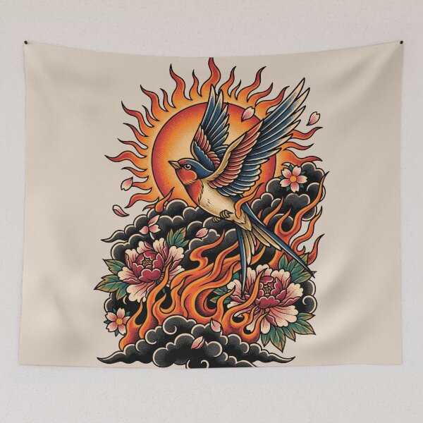 Item preview, Soaring The Sun Tattoo designed and sold by Tnerv.