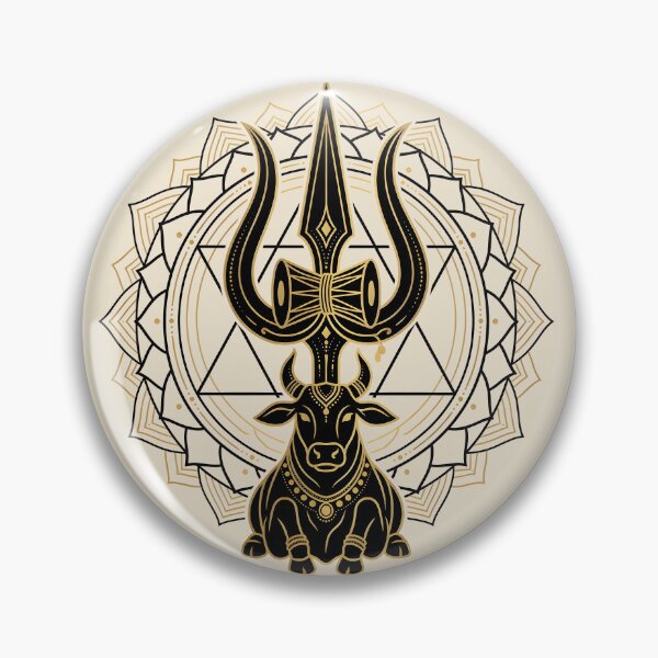 Item preview, Shiva Trishul Nandi Sacred Geometry designed and sold by hutofdesigns.