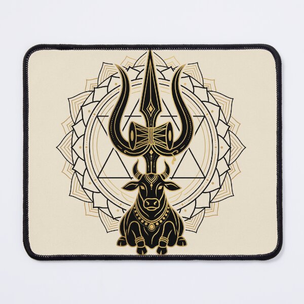 Item preview, Shiva Trishul Nandi Sacred Geometry designed and sold by hutofdesigns.