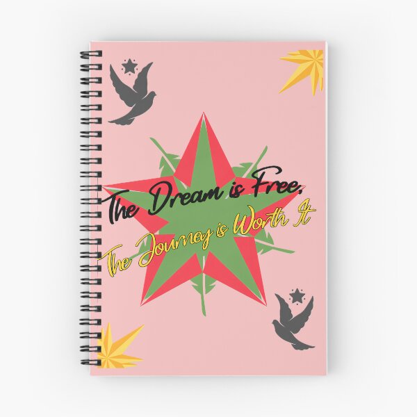 Item preview, The Dream Is Free The Journey Is Worth It Typography designed and sold by zaoroo shop.