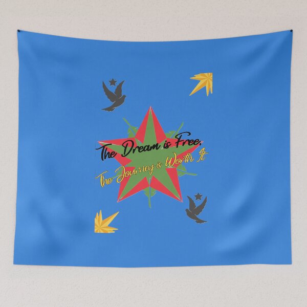Item preview, The Dream Is Free The Journey Is Worth It Typography designed and sold by zaoroo shop.