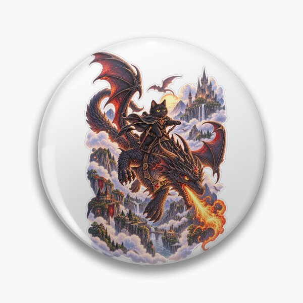 Item preview, Black Cat Dragon Rider  designed and sold by Cat-loveparttime.