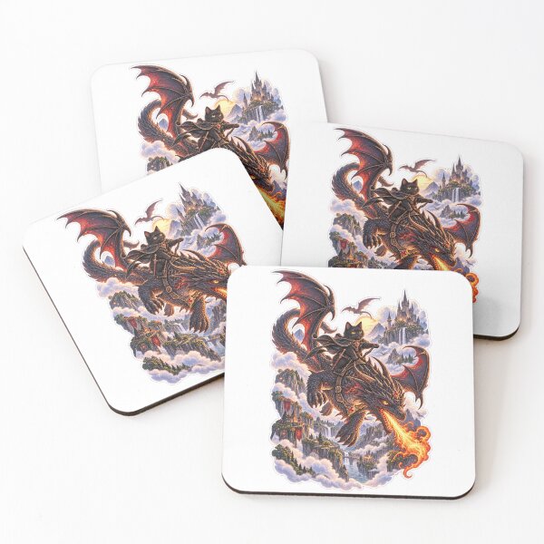 Item preview, Black Cat Dragon Rider  designed and sold by Cat-loveparttime.