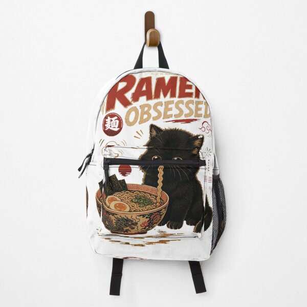 Item preview, Ramen Obsessed Cute Black Cat Japanese Kawaii designed and sold by SoulTreasures.