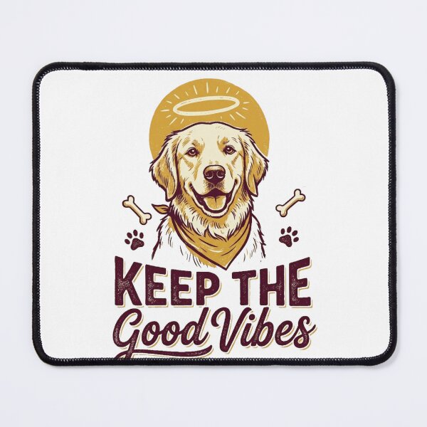 Item preview, Keep the Good Vibes – Golden Retriever Halo Design designed and sold by @SHINTOSARTSTORE.