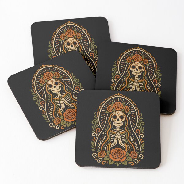 Item preview, Praying Skeleton with Floral Accents Halloween designed and sold by rafaeltto.