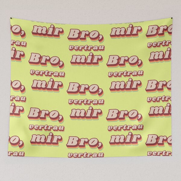 Item preview, Bro, trust me! Retro slang, youth language, funny, humor designed and sold by Mauswohn.