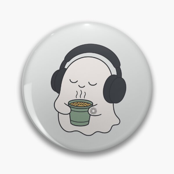 Item preview, Cute Ghost Enjoy The Instant Noodles At Midnight designed and sold by suncorner28.