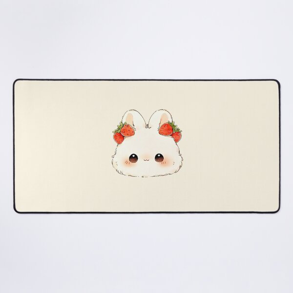 Item preview, Cute Bunny Strawberry Bows Kawaii Art designed and sold by jianina-alondra.