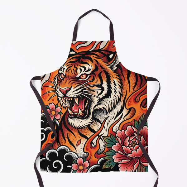 Item preview, Flames Tiger Tattoo designed and sold by Tnerv.