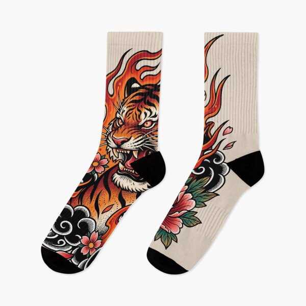 Item preview, Flames Tiger Tattoo designed and sold by Tnerv.