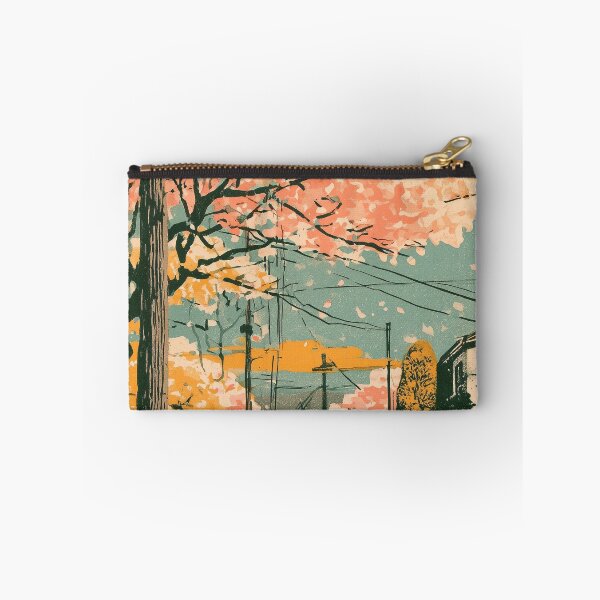 Item preview, Cherry Blossom Street and Power Lines | Vintage Japanese Retro Sakura Poster | Japandi Wall Art designed and sold by NodeArchitects.