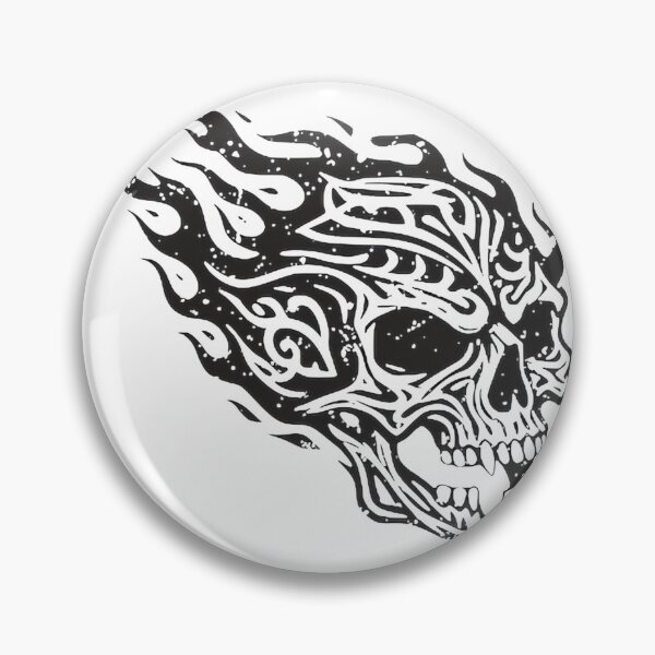 Item preview, Flaming Skull Tattoo Art Design Black PERFECT GIFT FOR YOU AND FRIENDS designed and sold by S1LVERst.